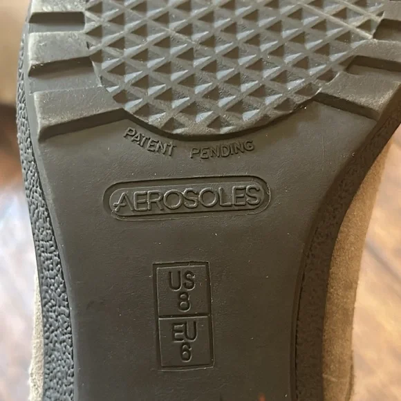 Aerosoles Taupe Boots With Heels 8 - Picture 4 of 7